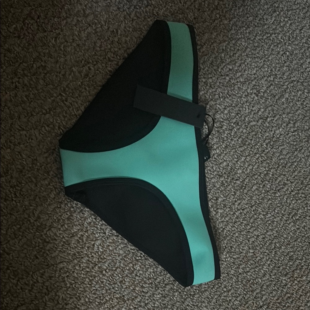 NWT Triangl Women's Black and Teal Swim Bottom Neoprene Size Medium